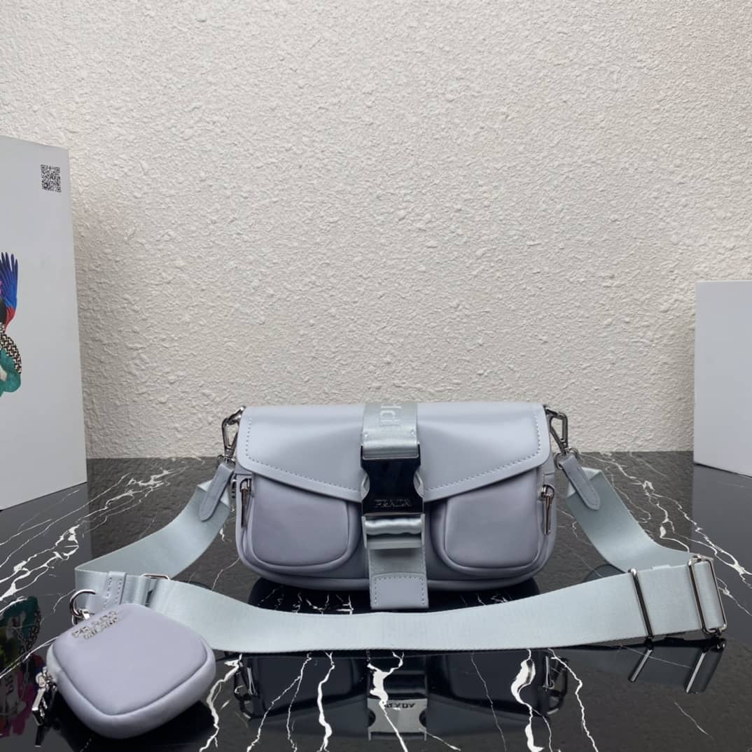 Prada Pocket Nylon And Brushed Leather Replica Bag