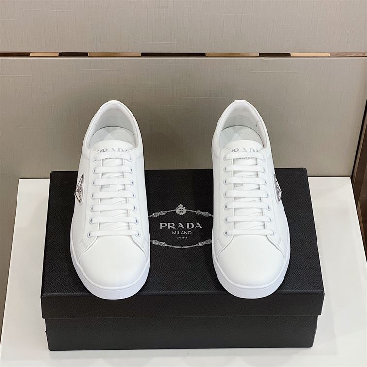 PRADA BRUSHED LEATHER SNEAKERS   PRS014