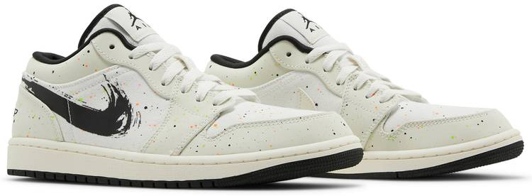 Air Jordan 1 Low  Brushstroke Swoosh-Paint Splatter  DM3528-100