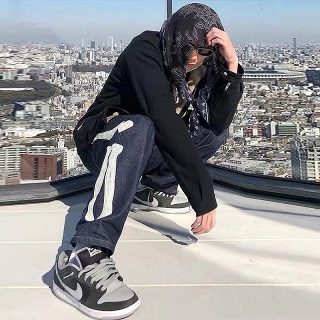 Kapital Bone logo denim jeans Travis Scott