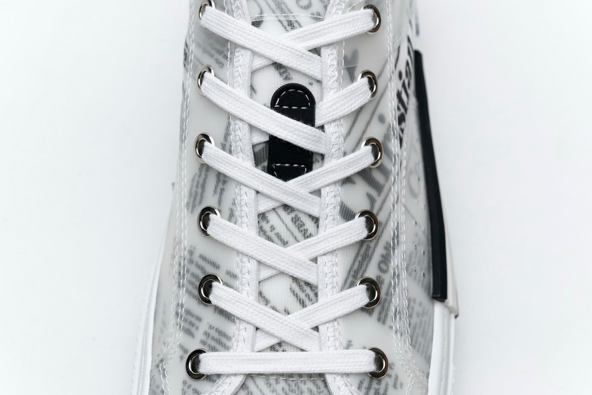 Converse Dupes Dior B23 Oblique Transparency Low H565 White Black