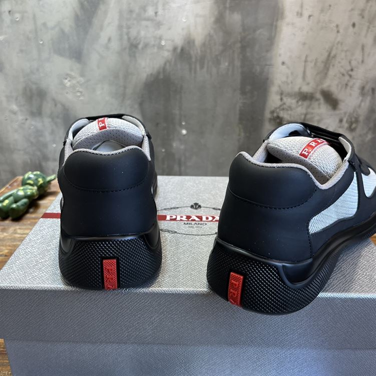 PRADA AMERICA S CUP SOFT RUBBER AND BIKE FABRIC SNEAKERS   PRS045