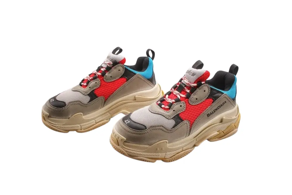BALENCIAGA TRIPLE S TRAINER YELLOW BLUE RED REPLICA