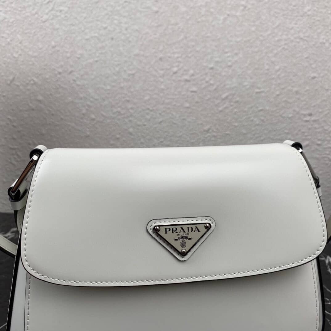 Prada Cleo Bag Dupe Brushed Leather Flap Shoulder Bag