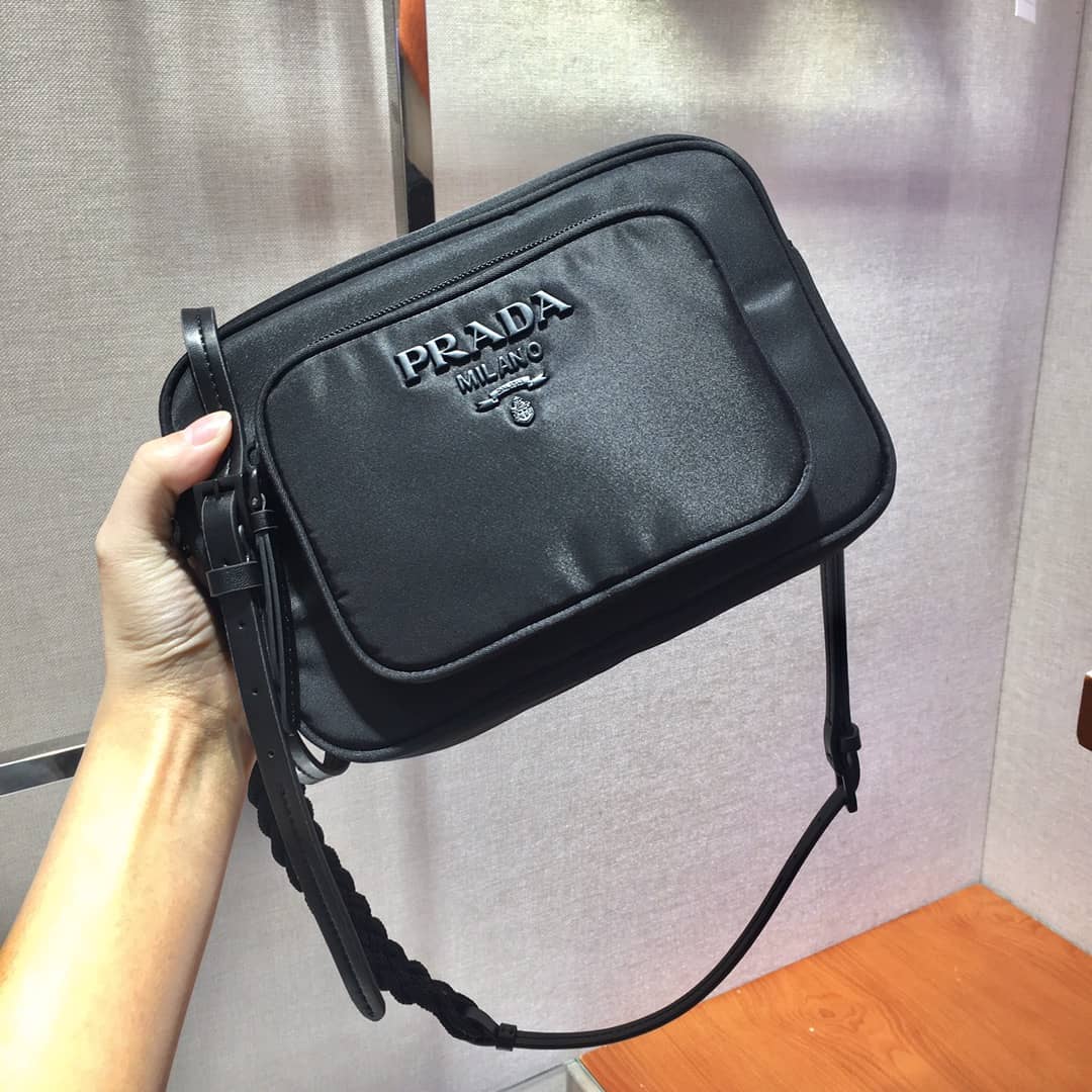 Prada Replica Nylon Saffiano Leather Camera Bag