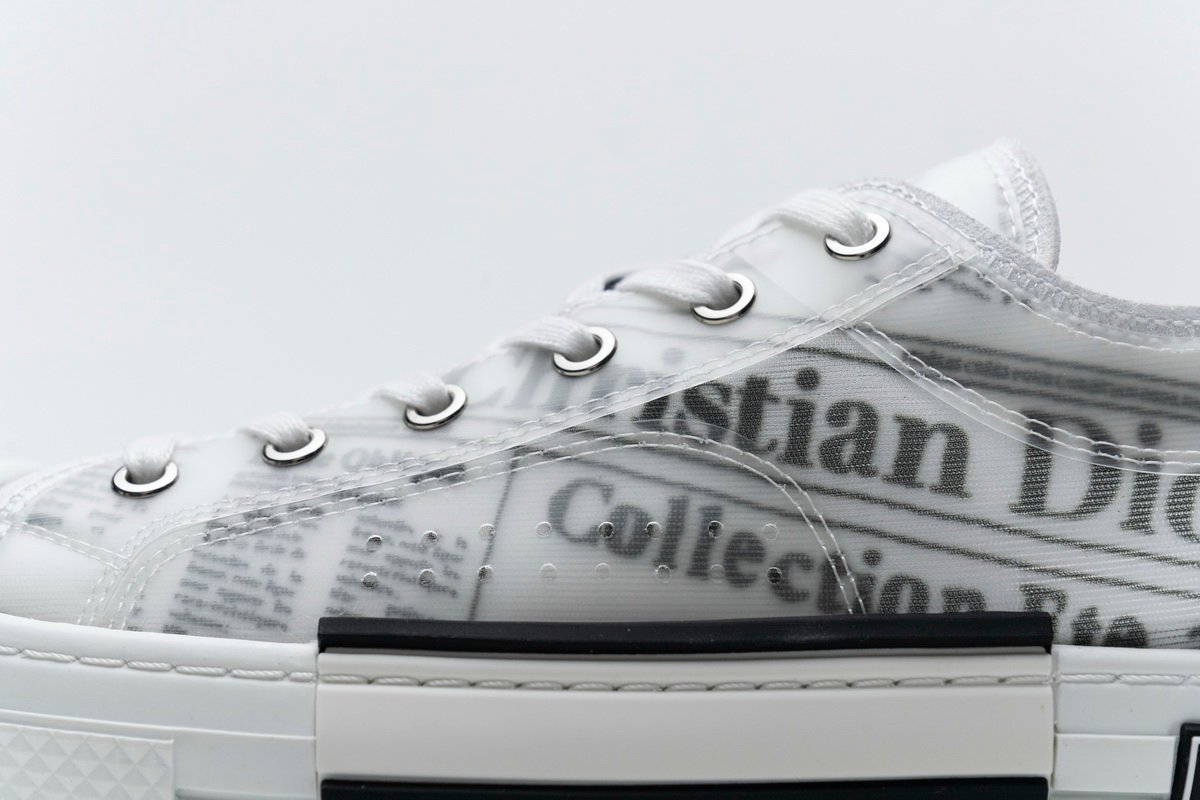Converse Dupes Dior B23 Oblique Transparency Low H565 White Black
