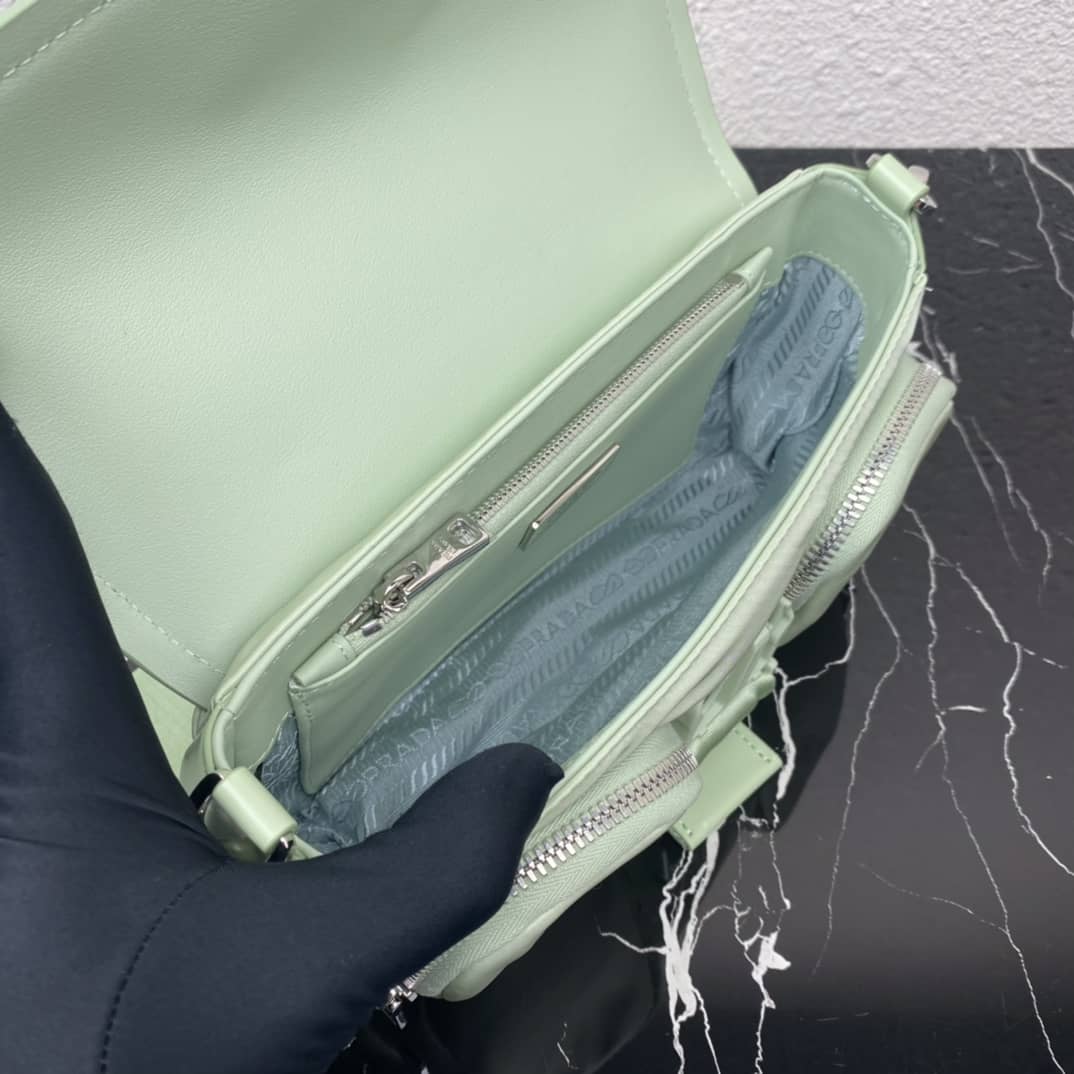 Prada Pocket Nylon And Brushed Leather Replica Bag
