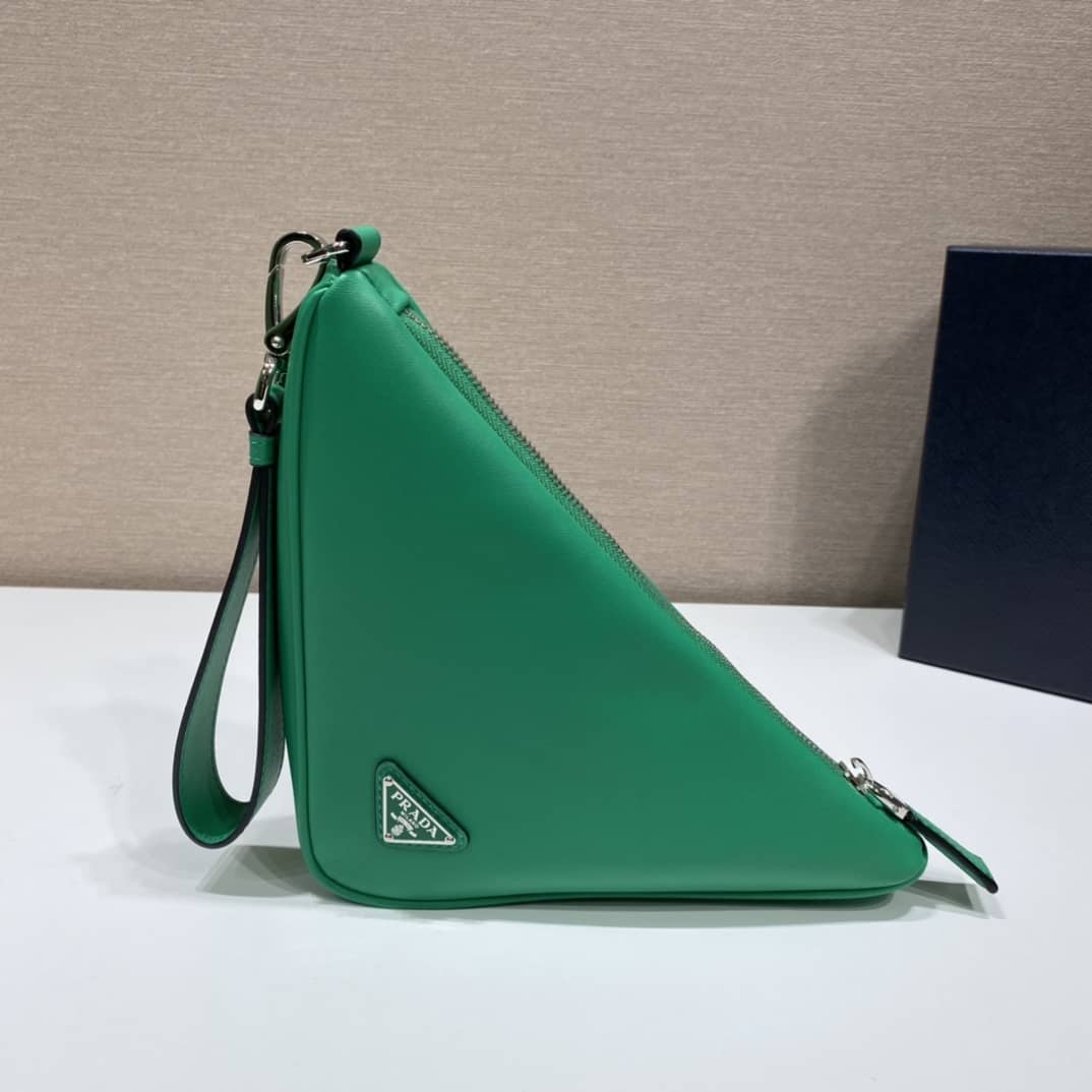 Prada Lady Leather Triangle Leather Replica Pouch