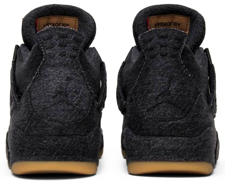 Levi s x Air Jordan 4 Retro  Black Denim  AO2571-001 Replicas