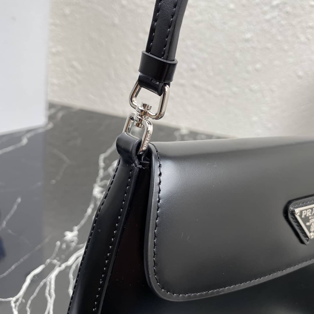 Prada Cleo Bag Dupe Brushed Leather Flap Replica Shoulder Bag