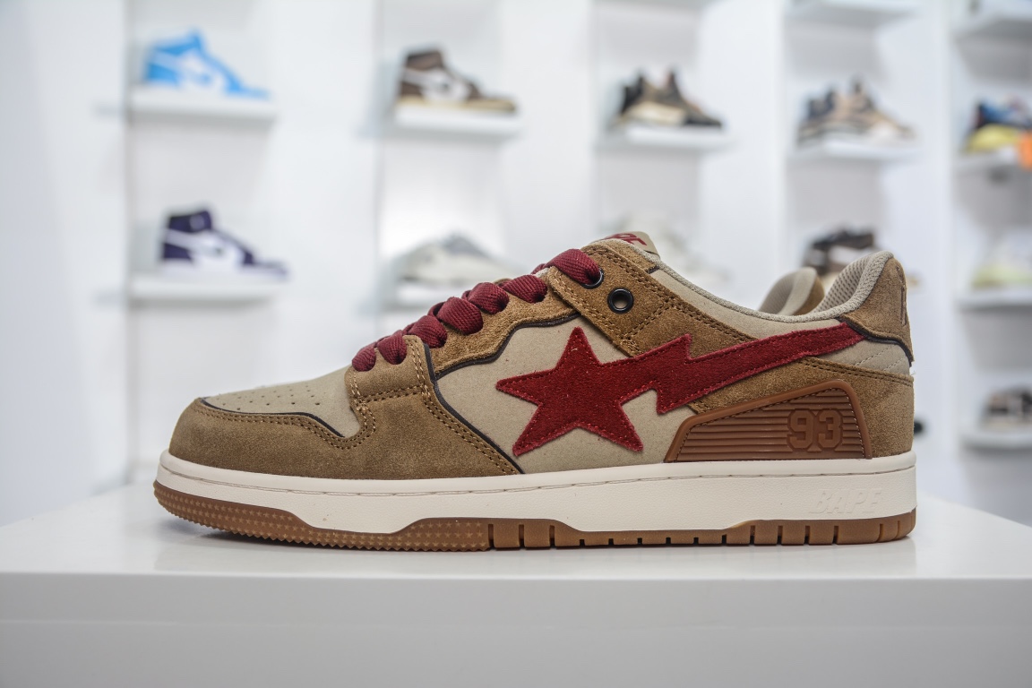 A Bathing Ape Bape SK8 Sta Wheat Red