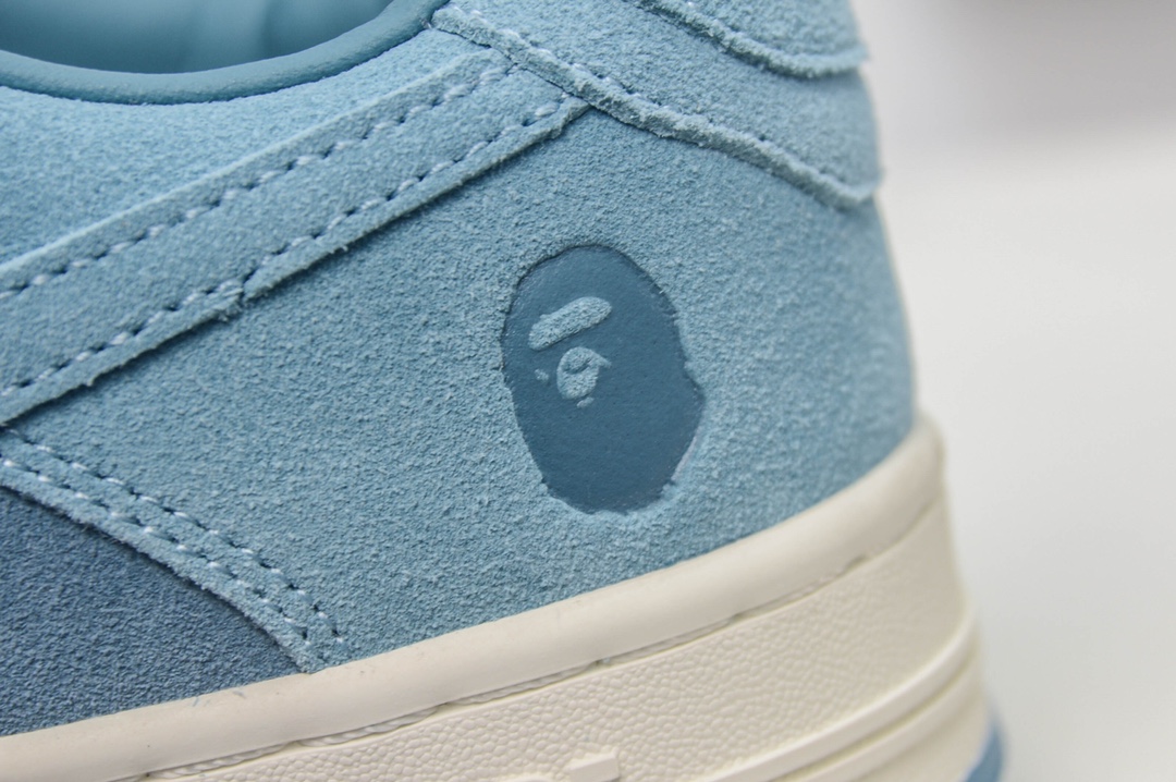 A Bathing Ape Bape Sta Low Blue Suede