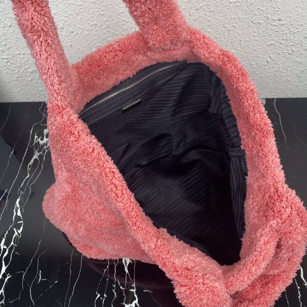 Prada Raffia Tote Dupe Shearling Tote Shoulder Bag
