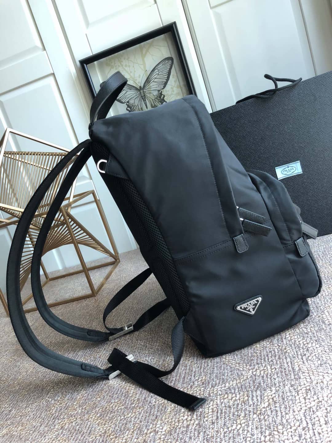 Prada Backpack Dupe Nylon Leather Replica
