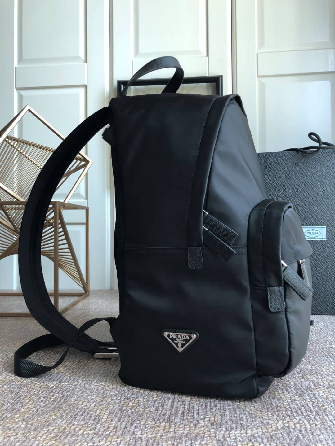 Prada Backpack Dupe Nylon Leather Replica