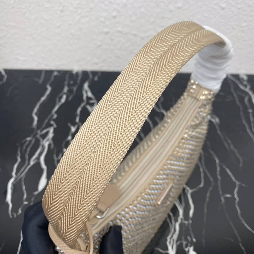 Prada Satin Re-Edition 2000 Crystal Mini Hobo