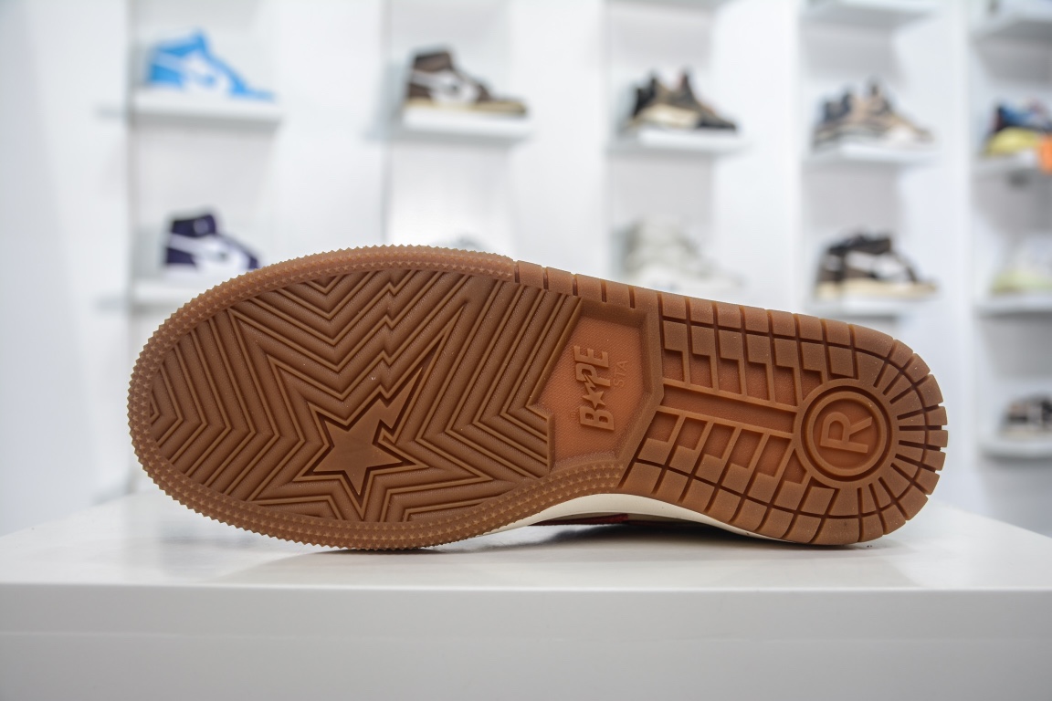 A Bathing Ape Bape SK8 Sta Wheat Red