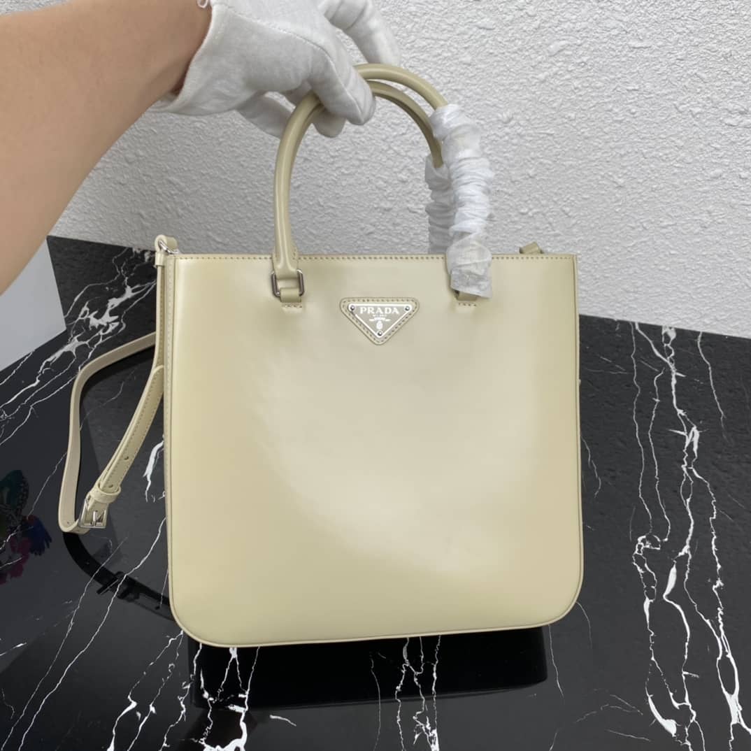 Prada Raffia Tote Dupe Womens Brushed Leather Replica Tote