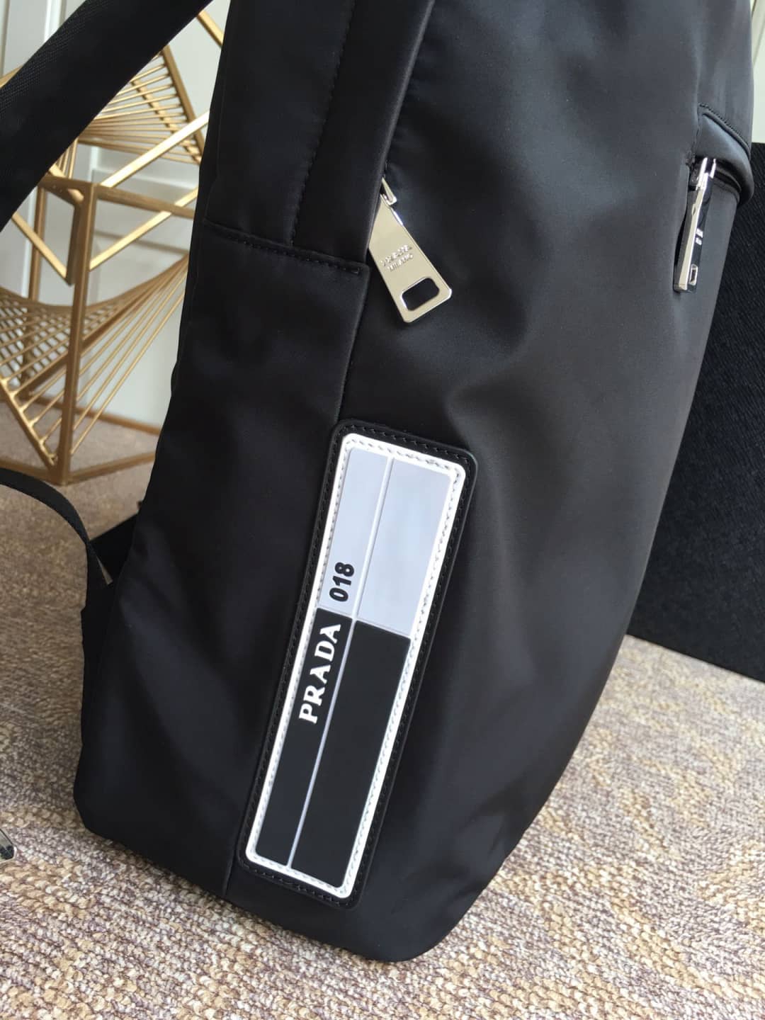 Prada Backpack Dupe Nylon Tessuto Palme Zaino