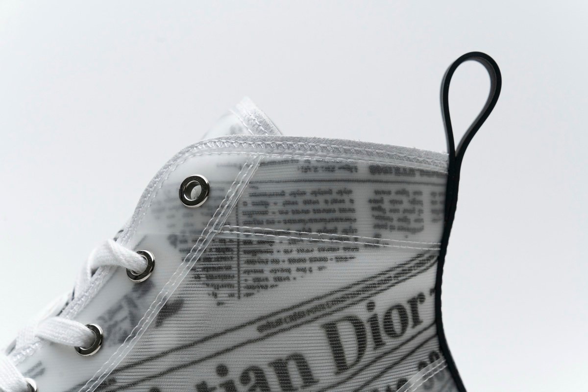 Converse Dupes Dior B23 Oblique Transparency High H565 White Black