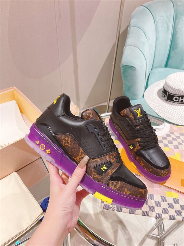 LOUIS VUITTON TRAINER MONOGRAM PURPLE   LVS130