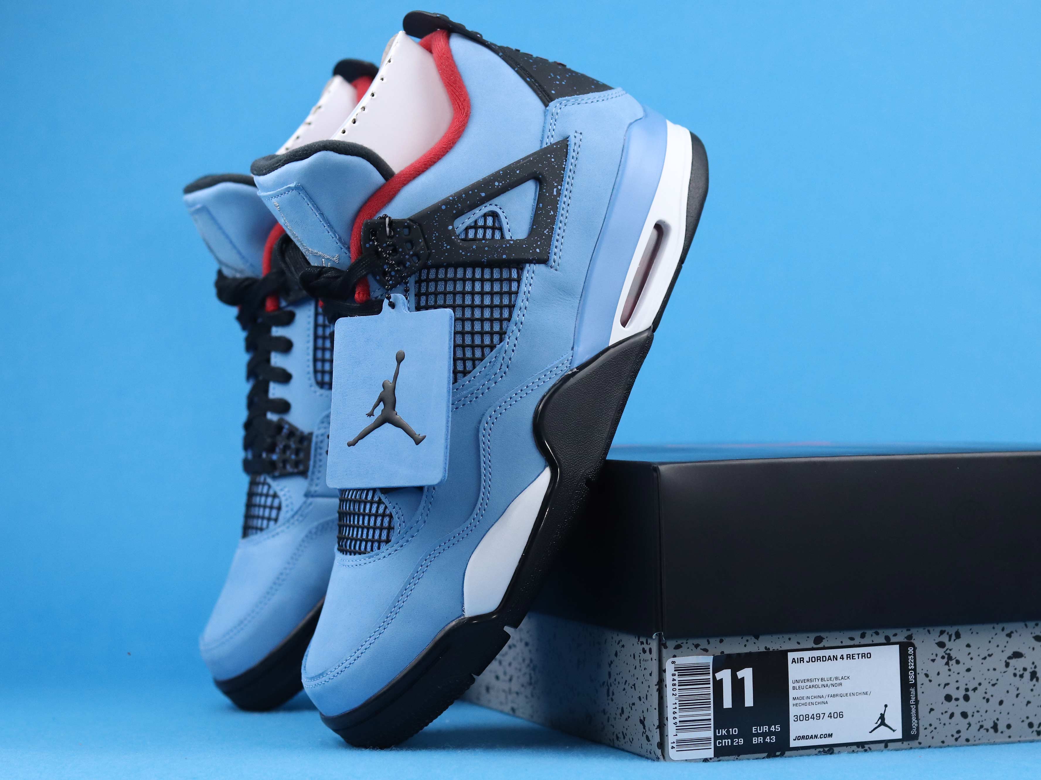 Jordan 4 Retro Travis Scott Cactus Jack Extended Size
