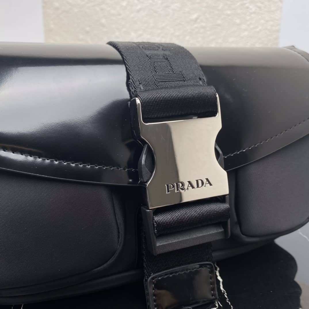 Prada Pocket Nylon And Brushed Leather Replica Bag