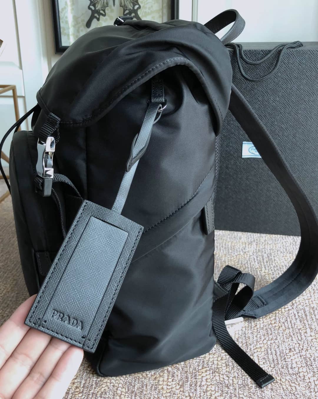 Prada Backpack Dupe Nylon Leather Replica