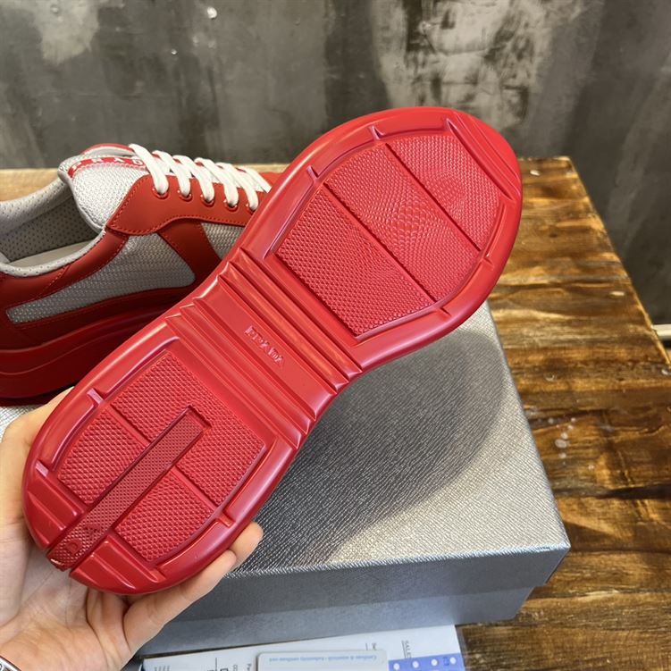 PRADA AMERICA S CUP SOFT RUBBER AND BIKE FABRIC SNEAKERS   PRS046
