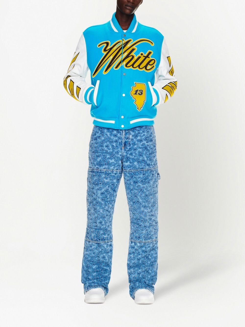 Off White Reps Vars World leather jacket - Cola