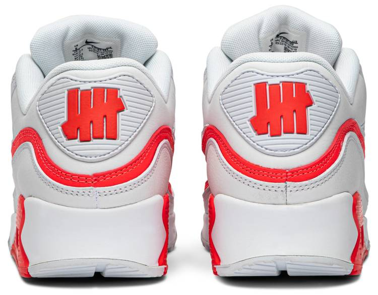 Undefeated x Air Max 90  White Solar Red  CJ7197-103