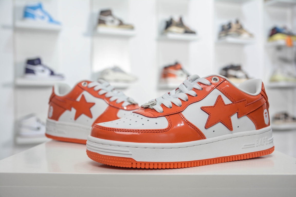 A Bathing Ape Bape Sta Low Orange