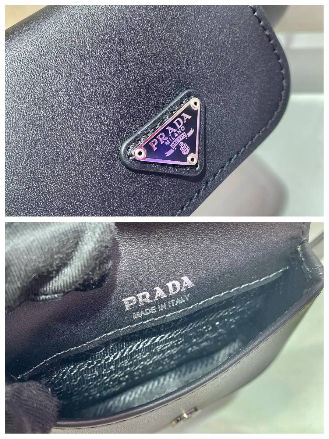 Replica Pradas Womens Leather Belt With Pouch