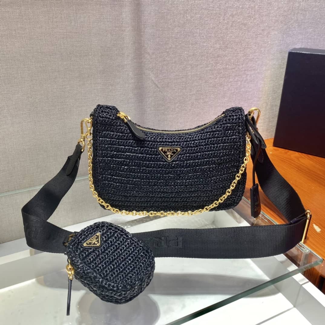 Prada Re-edition 2005 Raffia Replica Bag