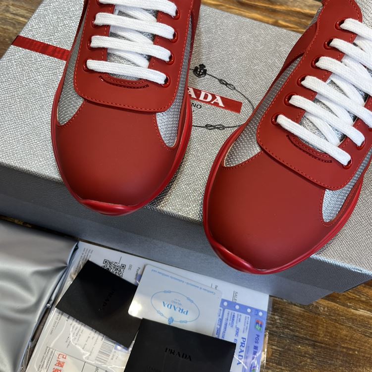 PRADA AMERICA S CUP SOFT RUBBER AND BIKE FABRIC SNEAKERS   PRS046