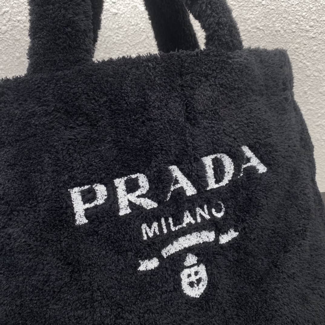 Prada Shearling Tote Shoulder Bag