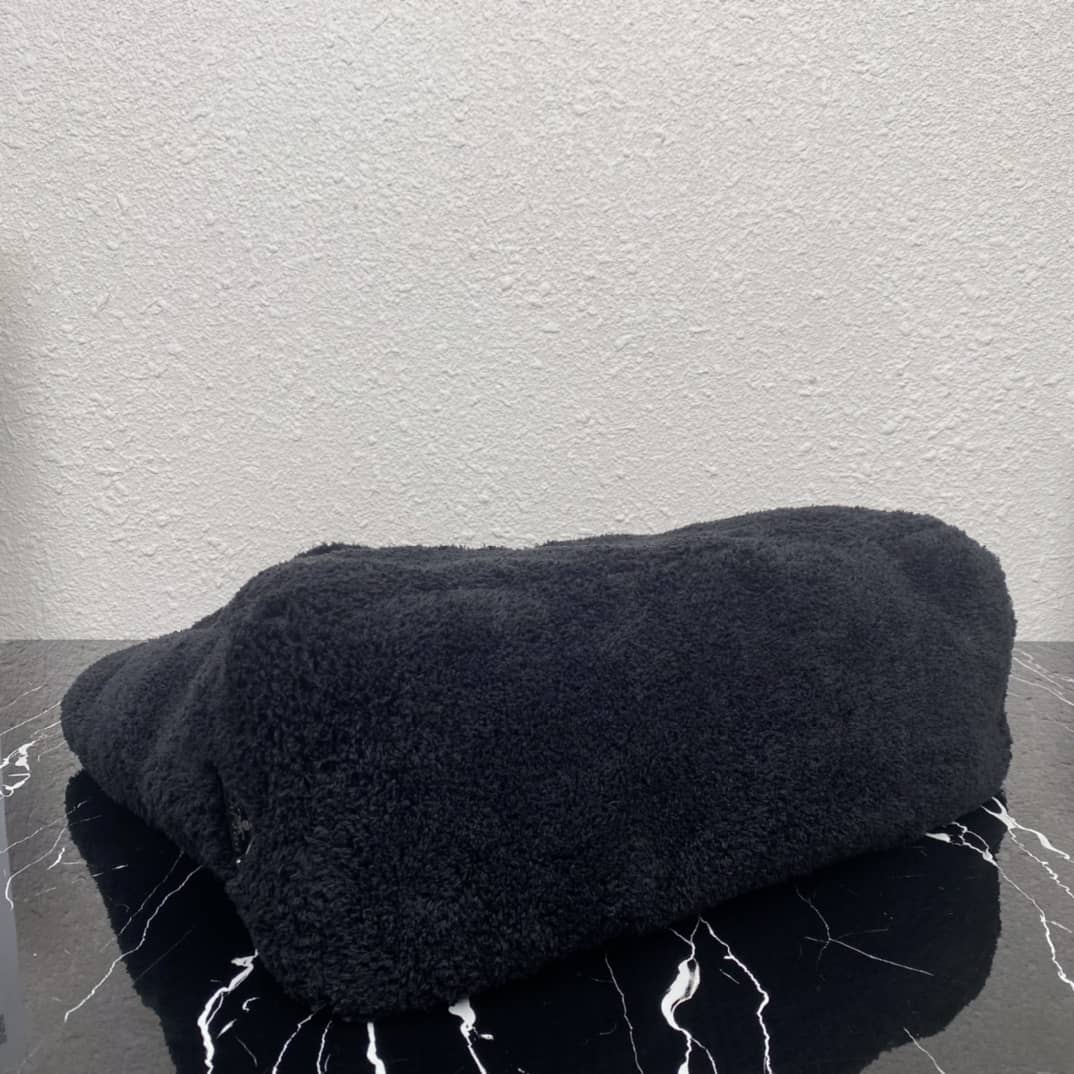 Prada Shearling Tote Shoulder Bag