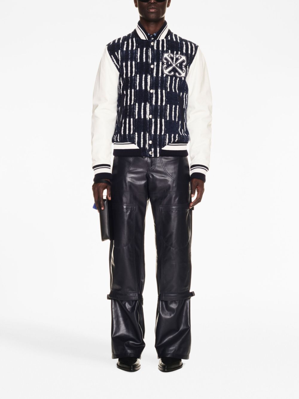 Off White Reps Shibori jacquard bomber jacket - Cola