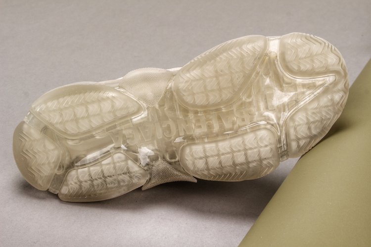 Men s Triple S Mesh   Leather Sneakers White Replica