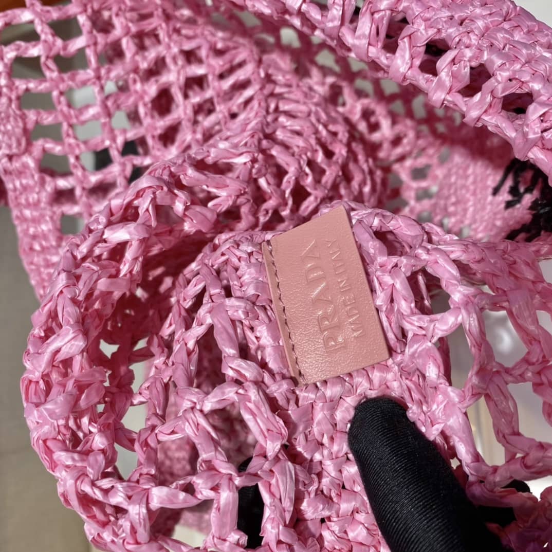 Prada Raffia Leather Replica Tote