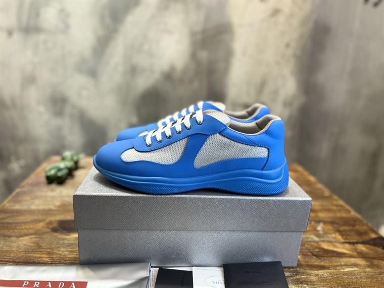 PRADA AMERICA S CUP SOFT RUBBER AND BIKE FABRIC SNEAKERS   PRS043