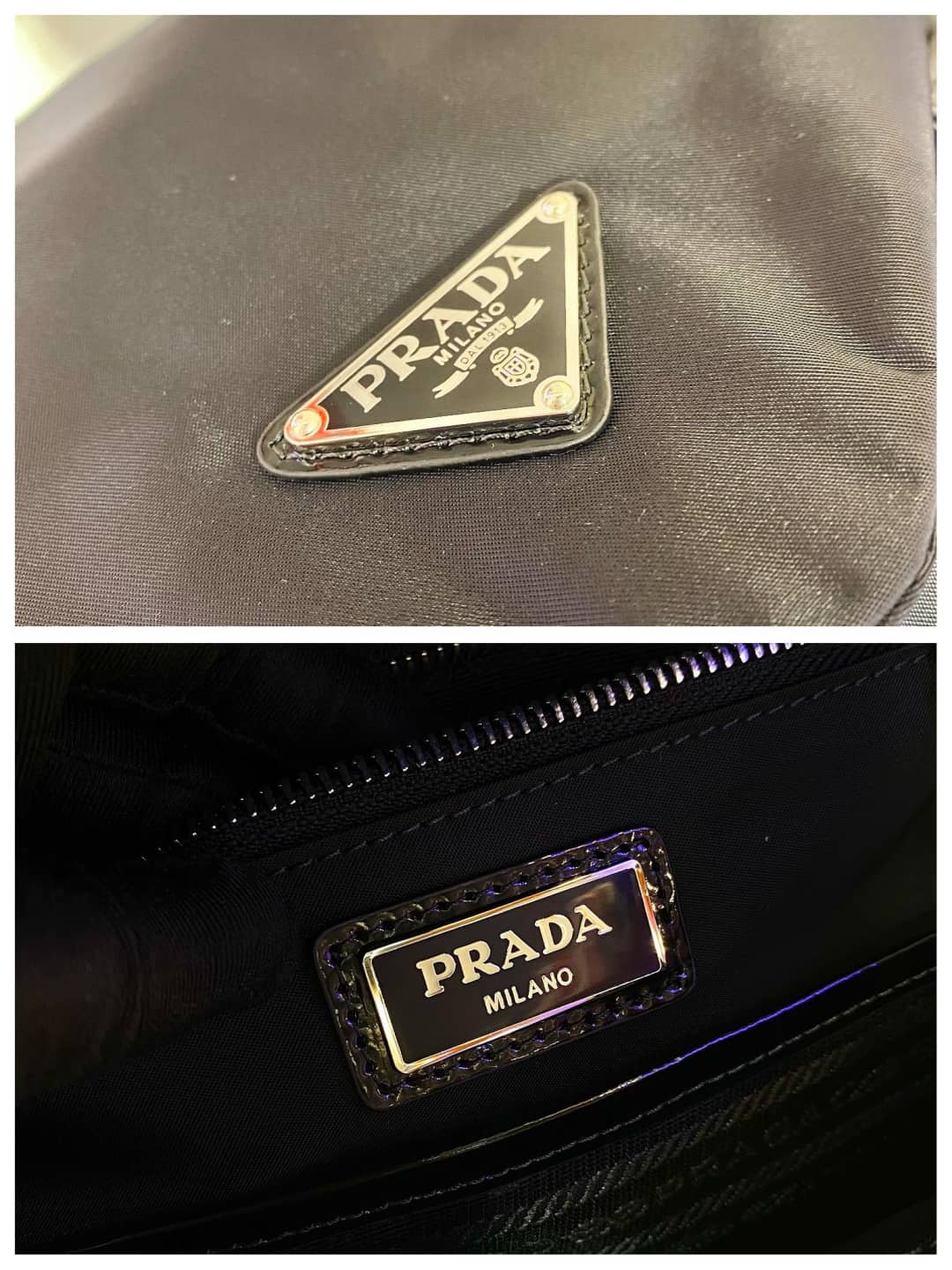 Prada Signaux Nylon Leather Replica Hobo Bag