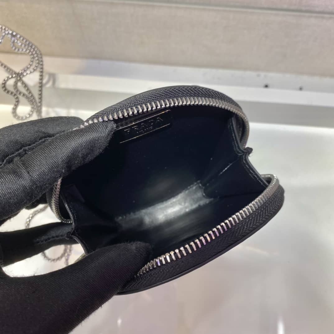 Prada Brushed Leather Mini Pouch Messenger Bag