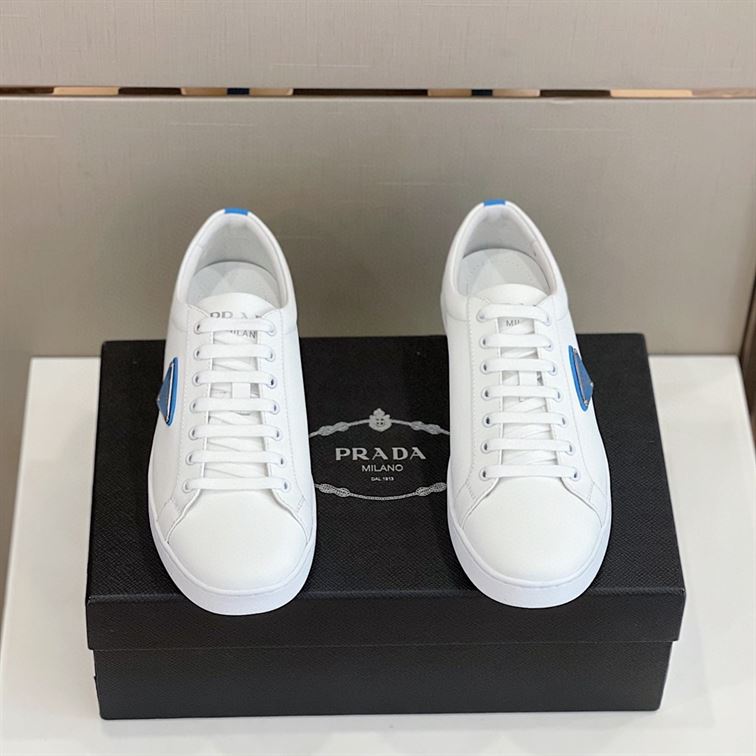 PRADA BRUSHED LEATHER SNEAKERS   PRS012
