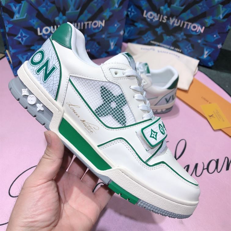 LOUIS VUITTON TRAINER GREEN MESH   LVS017