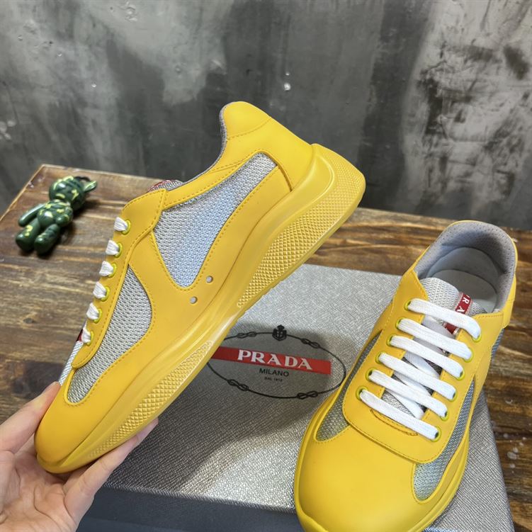 PRADA AMERICA S CUP SOFT RUBBER AND BIKE FABRIC SNEAKERS   PRS041