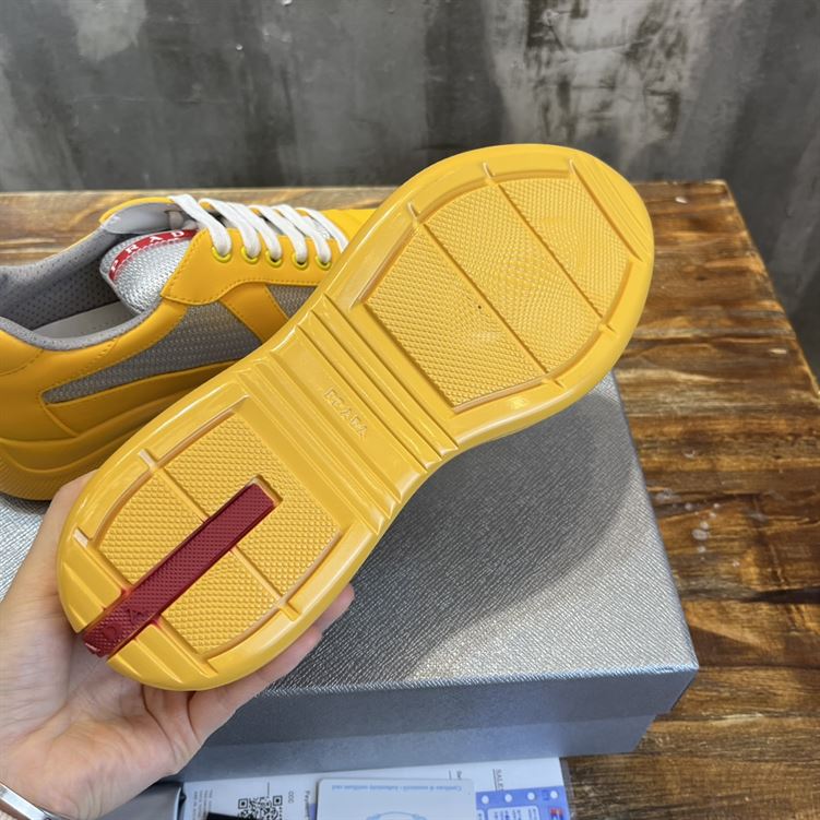 PRADA AMERICA S CUP SOFT RUBBER AND BIKE FABRIC SNEAKERS   PRS041