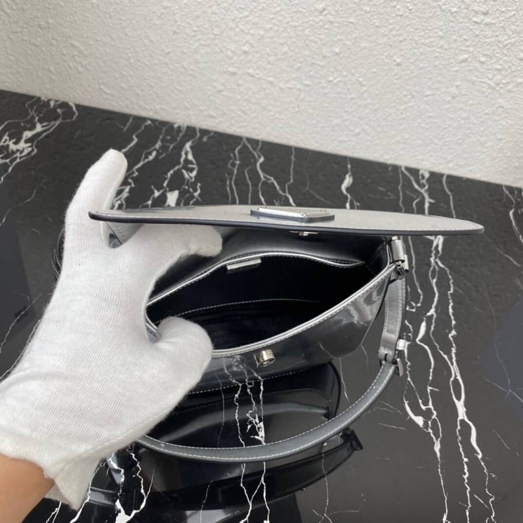 Prada Cleo Bag Dupe Brushed Leather Flap Shoulder Bag