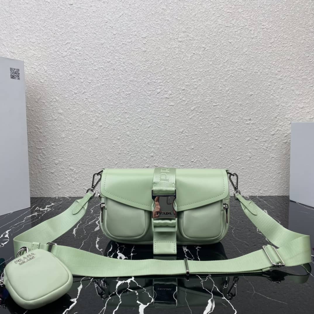 Prada Pocket Nylon And Brushed Leather Replica Bag