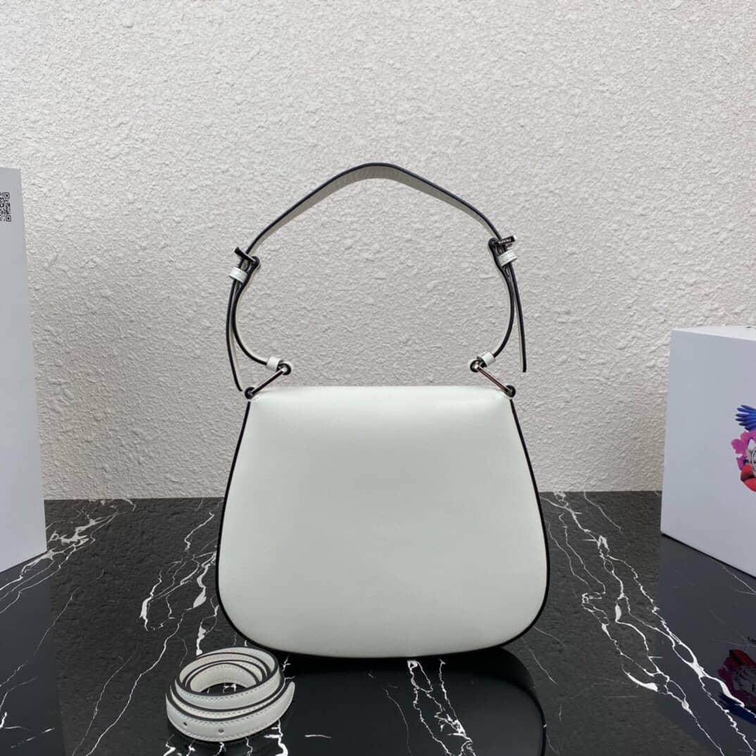 Prada Cleo Bag Dupe Brushed Leather Flap Shoulder Bag